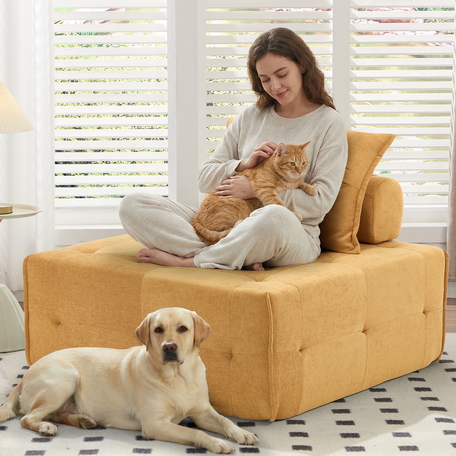 Modular Sectional Sofa With Deep Seat And Adjustable Backrest_voghion.com